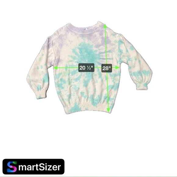 Black Tape NWT Tie Dye Sweater Vanilla Turquoise Purple Size Small - Picture 8 of 10